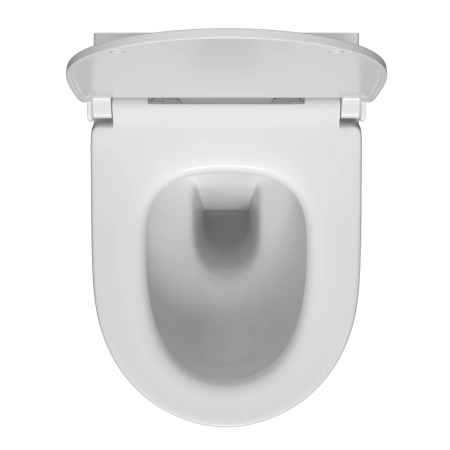 Инсталляция с унитазом VitrA Sento  9830B003-7212 комплект 4 в 1 с сиденьем микролифт безободковый цвет клавиши глянцевый хром