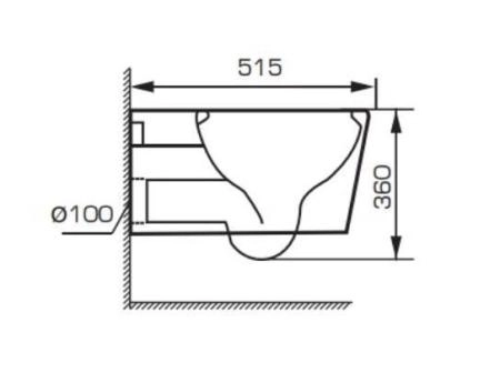 Унитаз биде Esbano Leon WB смеситель с бидеткой подвесной безободковый