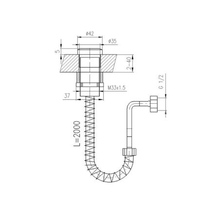 Шланг без душевой головки Rav Slezak MD0023SM, цвет Бронза