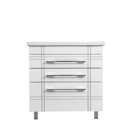 Тумба под умывальник Stella Polar Опера 80, патина серебро, Сомо 80