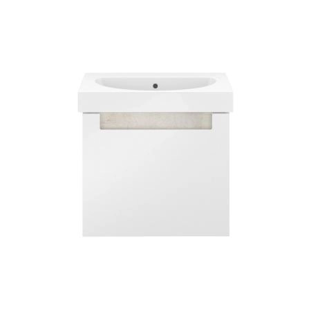 Тумба Kerama Marazzi BUONGIORNO БОНДЖОРНО BGP.60.1+1\WHT Плюс подвесная с ящиками 60, белая глянцевая-дуб Кантри