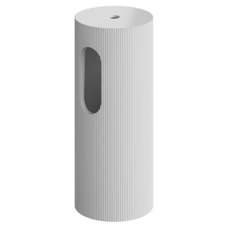 Пьедестал для раковины Boheme рифленый SOLE Corian 300*720 Matte white 801-Base-Rib
