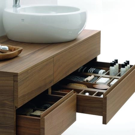 Laufen Alessi One Тумба с раковиной, 120х50х33см, с 4 выдвиж. ящиками, DX, подвесная, покрытие LCC, цвет: орех
