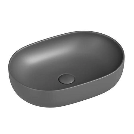 Умывальник чаша накладная овальная (цвет Антрацит Матовый) Element 600x415x135мм