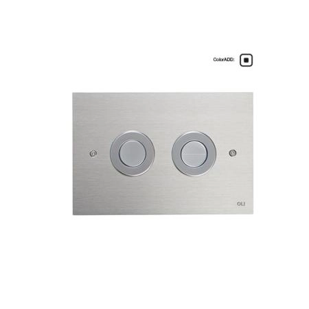 Панель пневматическая двойная OLI TREND 656506, сталь, матовый