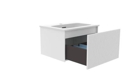 Тумба под раковину LA FENICE TERRA Bianca белая 60 FNC-01-TER-B-60 белый матовый