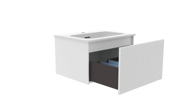 Тумба под раковину LA FENICE TERRA Bianca белая 60 FNC-01-TER-B-60 белый матовый