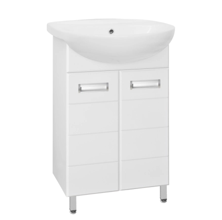 Тумба под раковину Style Line Elfante Ирис 55 напольная с дверками, белая