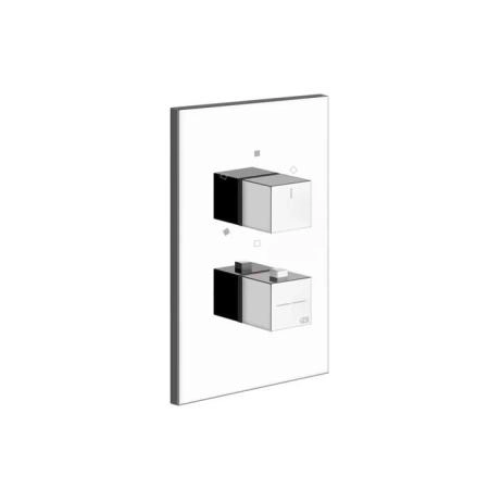 Gessi Rettangolo Встраиваемый термостатический смеситель, подключение на 3/4”, с переключателем на 3 выхода, внешняя часть, цвет: хром