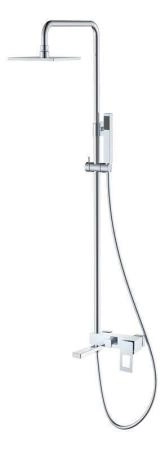 Душевая система Boheme Q хром, ручка хром, золото черная, ультрамарин (прямая, изогнутая) 148-CR