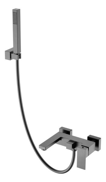 Смеситель для ванны Boheme с душем Qubic Matt Gun Metal 473-GM