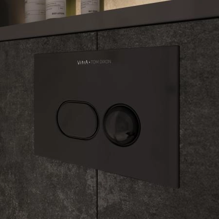 Кнопка смыва для инсталляции VitrA Liquid  740-2101 глянцевая черная двойный смыв