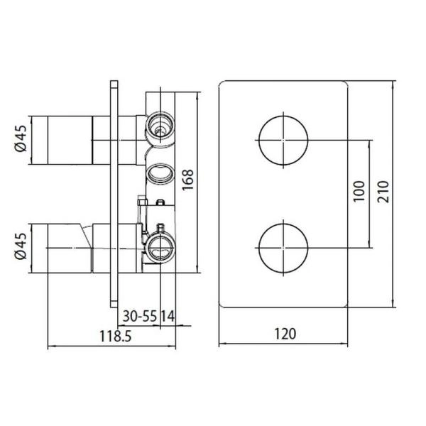 Смеситель для душа Bossini OKI Z00004.030, хром