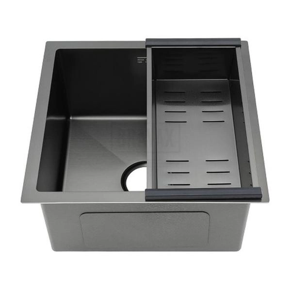 Кухонная мойка Gappo GS4444-6 440x440x215mm 0.8мм с коландером Черный