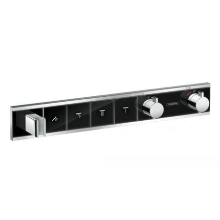 Hansgrohe RainSelect Смеситель для душа, термостатический, 4 источника, СМ, внешняя часть, цвет: черный/белый