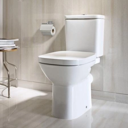Roca Debba Square Унитаз моноблок 35x65см., с горизонтальным выпуском, цвет: белый