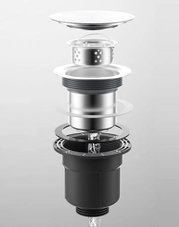 Мойка кухонная Esbano CASCADE-M 600х500х230 оружейная сталь PVD покрытие