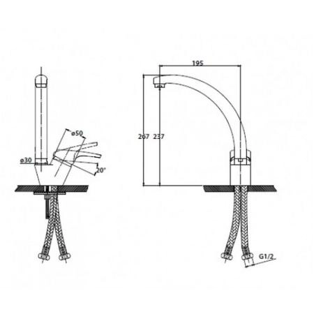 Смеситель KAISER County 55244-4 для кухни, белый