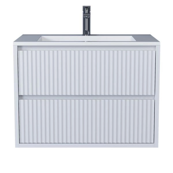 Тумба под раковину  Uperwood Next Premium подвесная, 70 см, белая, 2 ящика