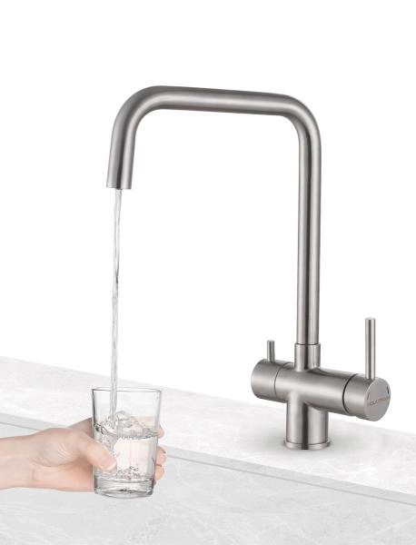 Смеситель для кухни Paulmark Wetter нержавеющая сталь We213030-SS, под фильтр