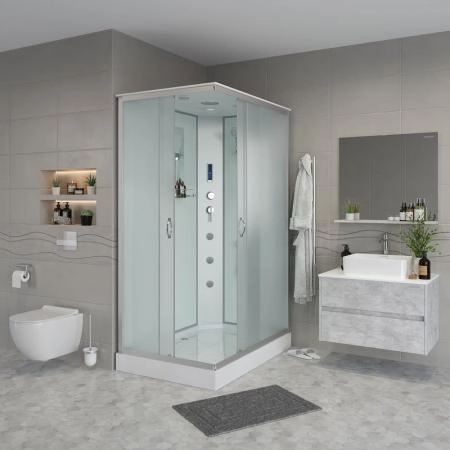 Душевая кабина Niagara NG-43085-14QF 1000х800х2150 низкий поддон 13см стекло матовое