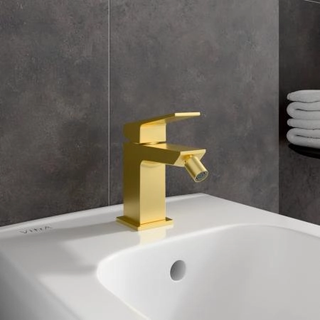Смеситель VitrA Minimax Square  A4372625EXP однорычажный брашированное золото латунь