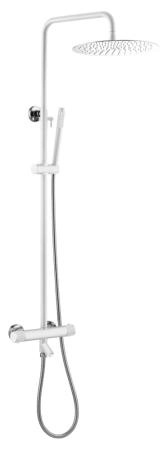 Стойка для душа Boheme c термостатом UNO White Chrome 468-T-WCR