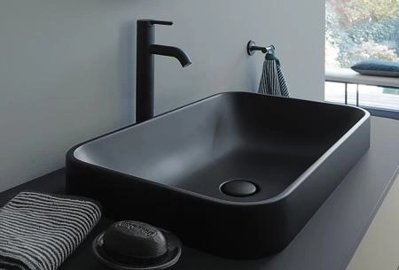 Duravit Happy D.2 Plus Раковина  600х400мм, без перелива,с выпуском с керамической крышкой, покр WonderGliss, цвет Anthracite matt