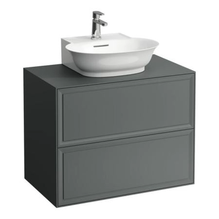 Laufen New Classic Тумба с раковиной, 77.5x45.5x60см, 2 ящиками, подвесная, цвет: серый
