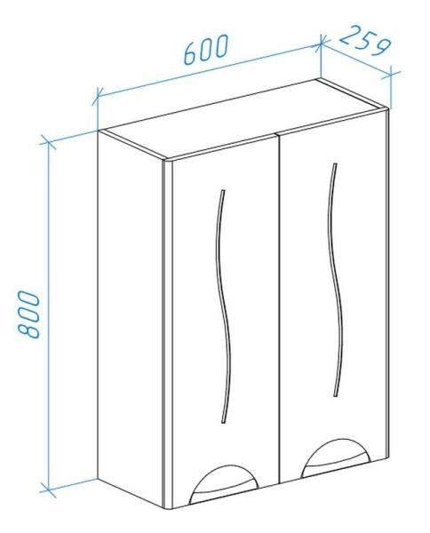 Подвесной шкаф Bellezza Глория 60 белый