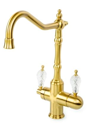 Смеситель для кухни Boheme с краном MEDICI Ripresa с ручкой CRYSTAL 111-CRST