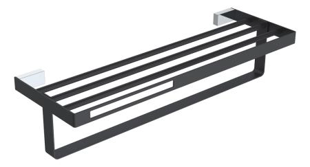 Полка Boheme черный/хром серия Q 10947-CR-B