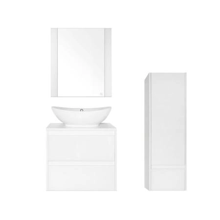 Тумба под раковину Style Line Elfante Монако 60 (2 ящ.) бел /бел лакобель, PLUS, подвесная