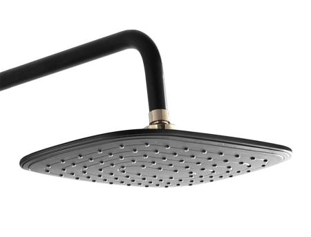 Душевая система AZARIO с поворотным изливом, черный/золото (AZ-801-2)