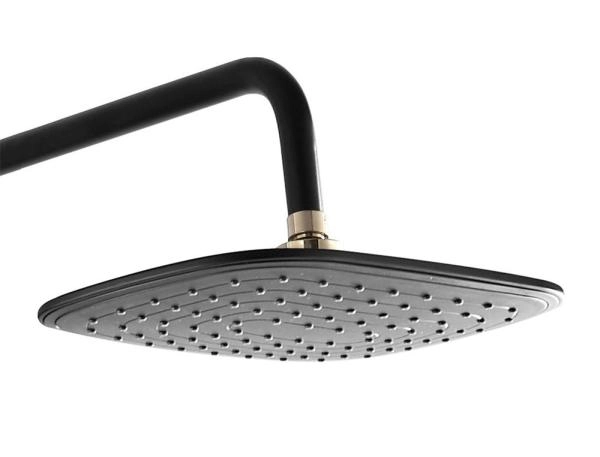 Душевая система AZARIO с поворотным изливом, черный/золото (AZ-801-2)