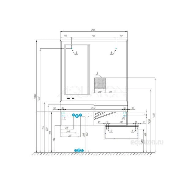 Комод Aquaton Сакура 1A234803SKW80 100 с ящиком,ольха наварра/белый глянец