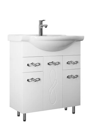 Тумба под раковину Style Line Elfante Венеция 90 (2 ящ.) напольная с ящиками, белая