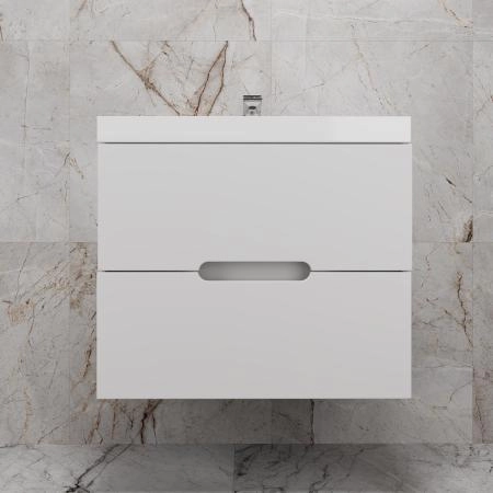 Тумба с раковиной Style Line Матис 70 ЛС-00002445 подвесная под ASTI 70 (2 ящика) Белый матовый ЭМАЛЬ