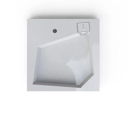 Раковина над стиральной машиной Altasan QUADRO 600х600 с кронштейнами и сливной системой