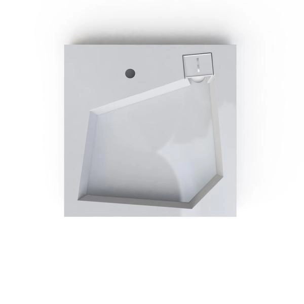 Раковина над стиральной машиной Altasan QUADRO 600х600 с кронштейнами и сливной системой