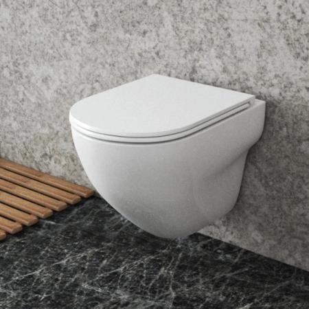 Унитаз подвесной безободковый OWL Wave Cirkel-H с сиденьем DP микролифт OWLT190801