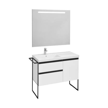 Roca Domi Тумба подвесная 100x45x51см, с 2 ящиками и 1 дверкой, SX, цвет: белый