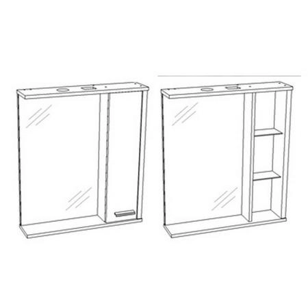 Зеркало-шкаф Corozo Лорена 75/С, антик