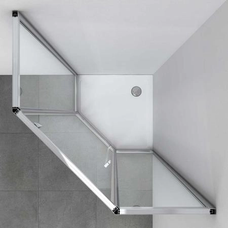 Душевой уголок Vincea Penta VSP-3P100CLGM, 1000*1000, вороненая сталь, стекло прозрачное