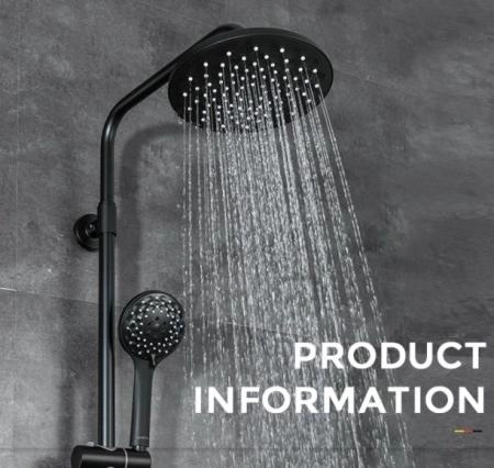 Душевая система Gappo G2490-6 термостат для ванны, черный