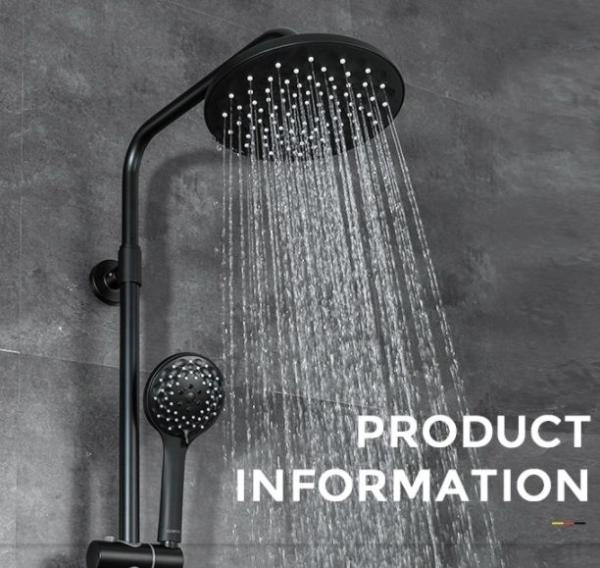 Душевая система Gappo G2490-6 термостат для ванны, черный