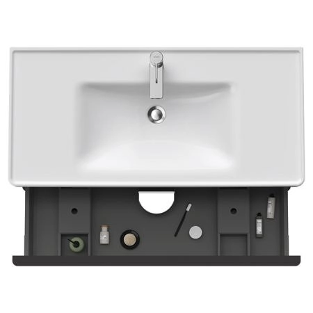 Duravit D-Neo Тумба с раковиной 98.4x45.2хh62.5см, 2 ящика, подвесная, цвет: Белый матовый