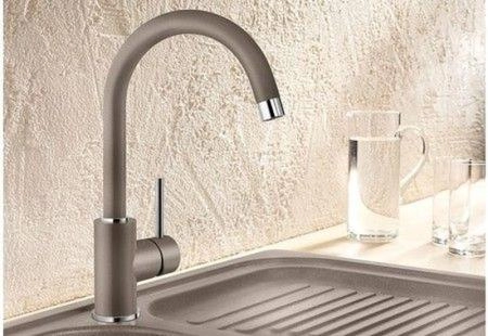 Смеситель Blanco MIDA 524207 серый беж гранит new для мойки