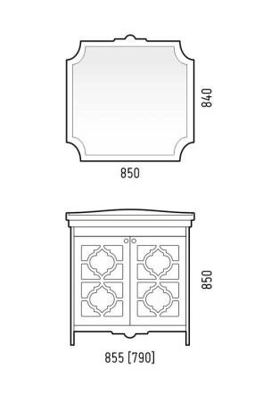 Зеркало Corozo Манойр 85