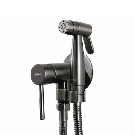 Гигиенический душ GAPPO G7206-9 со смесителем, оружейная сталь